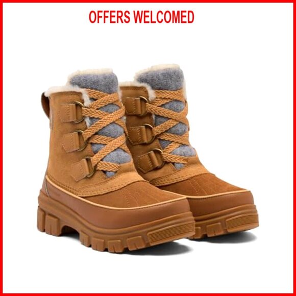 Waterproof Snow Boots with 200g Insulation, Faux Fur Collar, Women's Size - Picture 2 of 6